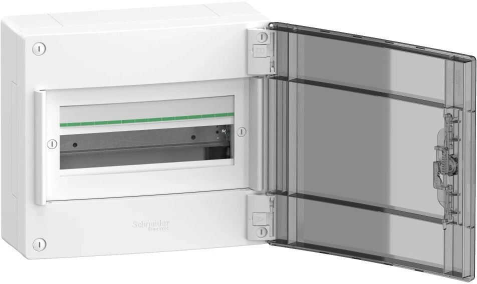 Schneider LVSXR113 PrismaSeT XS 1x13 PSXS-1-13-NT-P skirstomasis skydas, montuojamas paviršiuje, skaidrios durys, IP40 IK09 LVSXR113