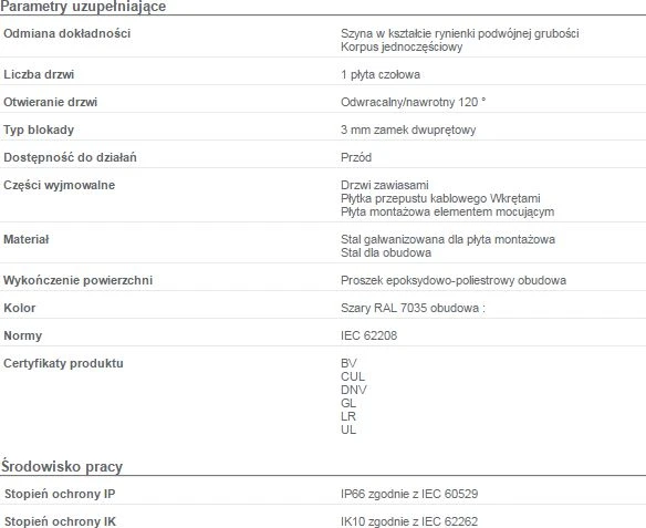 Schneider Electric KORPUSAS WI.S3D SU CINKUOTOMIS PLOKŠTĖMIS IP66 500 X