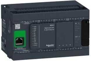 Schneider „Modicon M241-24I/O“ (TM241CEC24T) programuojamas loginis valdiklis, 24 įėjimų/išėjimų, PNP tranzistorius, Ethernet/CANopen