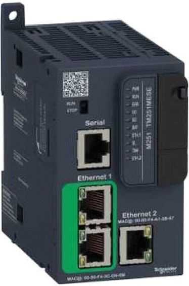 Schneider Programuojamas valdiklis 21 įėjimo/išėjimo 24 V nuolatinės srovės 2 x Ethernet M251 (TM251MESE)