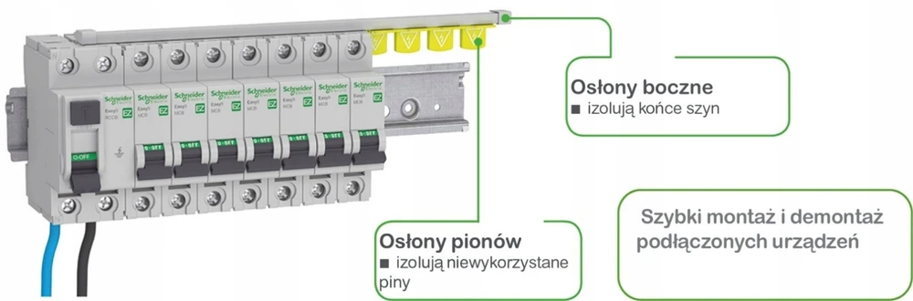 Schneider Sujungimo šyna kištukinė 3P 57 modulių EZ9XPH357