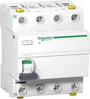Schneider A9Z12491 Liekamosios srovės grandinės pertraukiklis 4p 100A 0.1A tipo AC A9Z12491