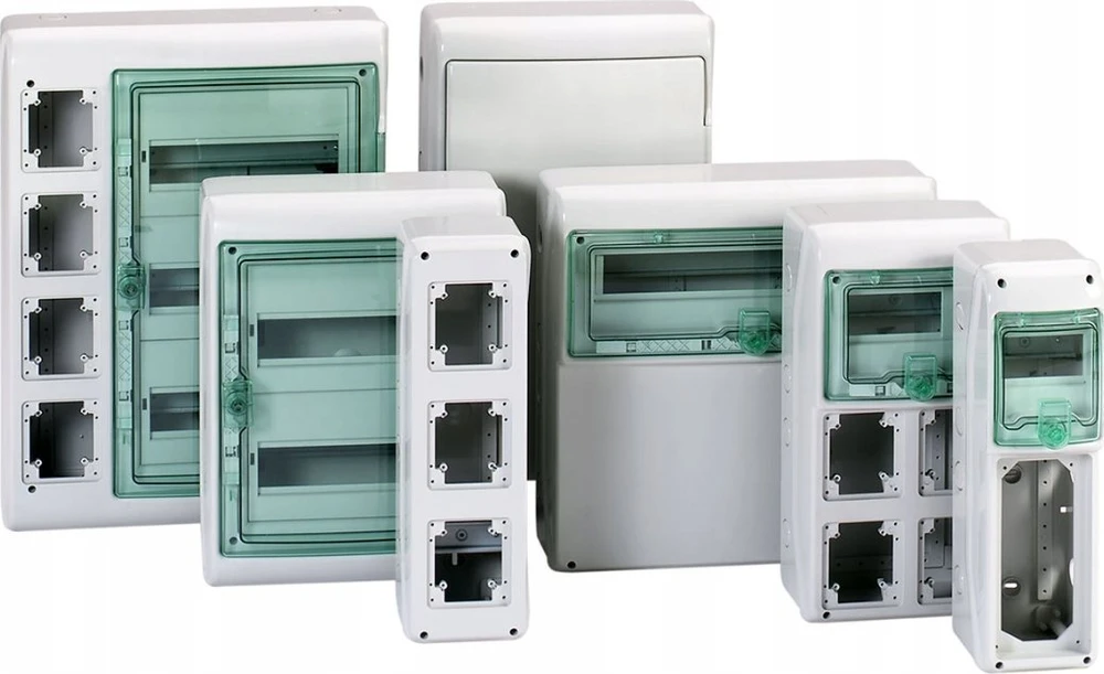 Schneider Electric SCHNEIDERE Hermetinis skirstomasis įrenginys Schneider Mureva / d. Kaedra 3x18 IP65 UV MRV-3-18-NT-T 13436 paviršinės permatomos durys.