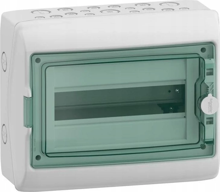 Schneider Electric SCHNEIDERE Hermetinis skirstomasis skydas Schneider Mureva / d. Kaedra 1x12 IP65 UV MRV-1-12-NT-T 13431 paviršinės permatomos durys.