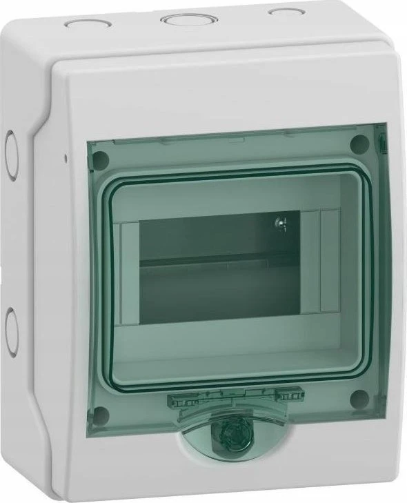Schneider Electric SCHNEIDERE Hermetiškas paskirstymo skydas Schneider Mini Mureva / buvusi Kaedra 1x6 IP65 UV mMRV-1-6-NT-T 13442 paviršinio montavimo skaidrios durys