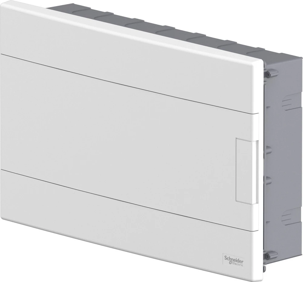 Schneider EZ9EUB118 Modulinis skirstomasis skydas 1x18 įleidžiamas IP40 Easy9 EZ9EU-1-18-PT-P baltos durys EZ9EUB118