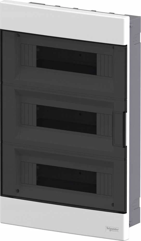 Schneider EZ9EUA312 3x12 įleidžiamas modulinis skirstomasis skydas IP40 Easy9 EZ9EU-3-12-PT-T skaidrus EZ9EUA312
