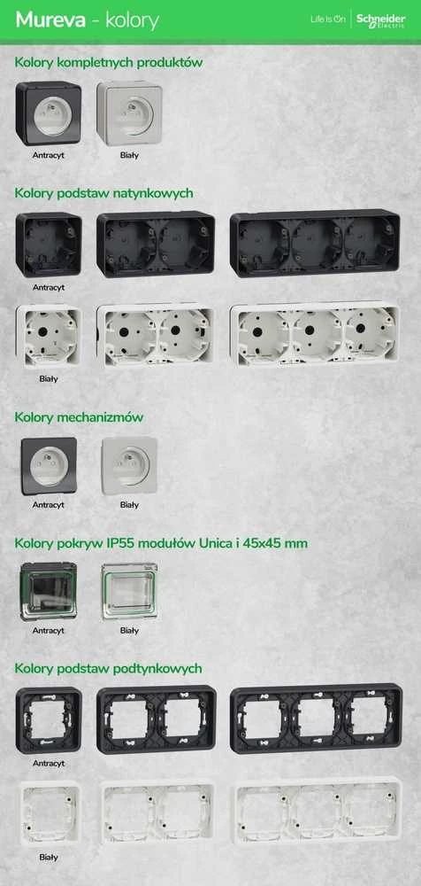 Schneider Electric SCHNEIDERE Kryžminė jungtis Schneider Mureva MUR35023 antracitas