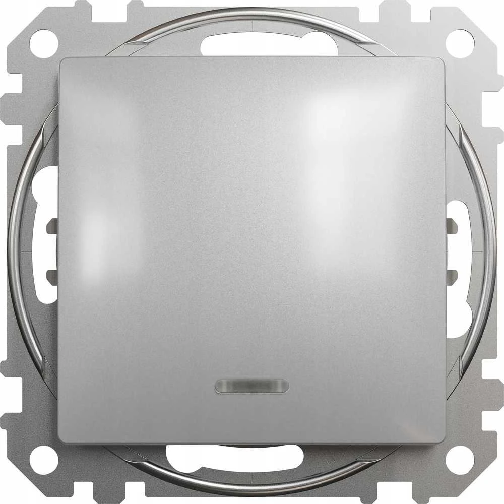 Schneider Electric SCHNEIDERE Schneider Sedna Design SDD113106L laiptų jungtis su apšvietimu sidabro spalvos aliuminio dizainas ir elementai