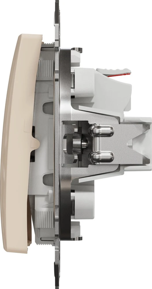 Schneider Electric SCHNEIDERE Vienpolis jungiklis Schneider Sedna Design SDD112101 smėlio spalvos dizainas ir elementai