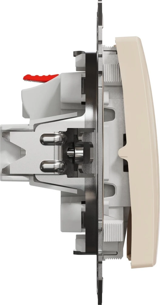 Schneider Electric SCHNEIDERE Vienpolis jungiklis Schneider Sedna Design SDD112101 smėlio spalvos dizainas ir elementai