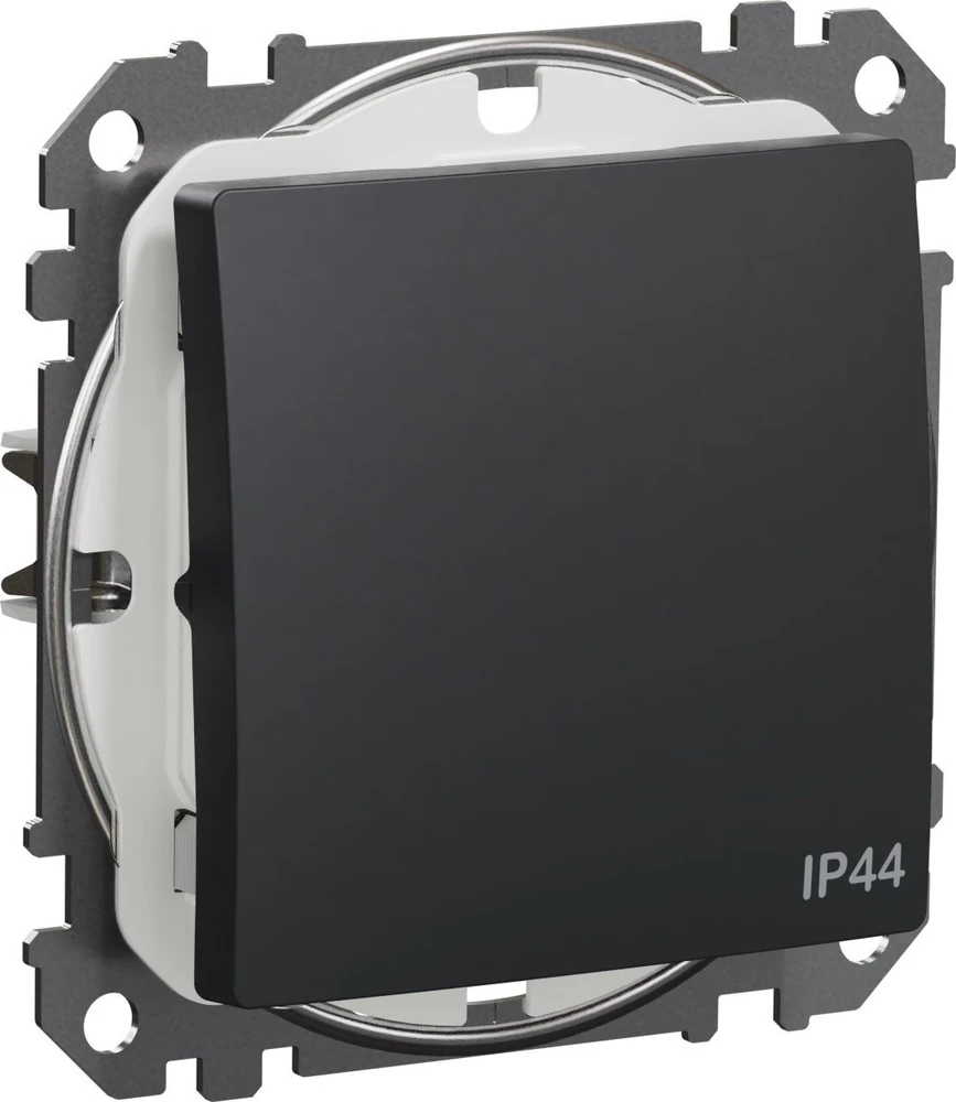 Schneider Electric SCHNEIDERE Vienpolis jungiklis Schneider Sedna Design SDD214101 IP44 juodas antracitas dizainas ir elementai