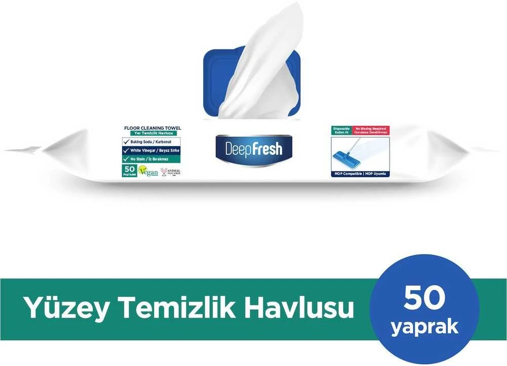 Deep_Fresh Drėgnų grindų šluosčių papildymas Deepfresh 50 vnt