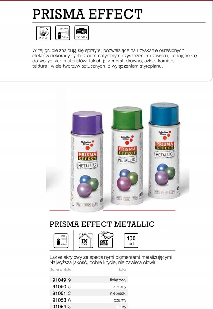 Schuller dažai purškiami - Prisma Effect Metallic žalia