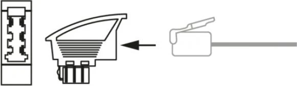 Schwaiger Adapteris TAE-F Steck.RJ45 gniazdo
