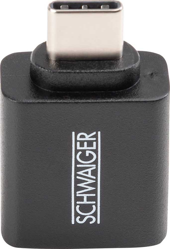 Adapteris USB Schwaiger CAU310 USB-A - USB-C Juodas (CAU310 533)