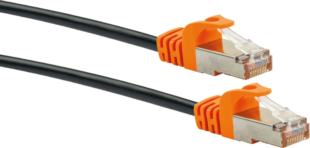 Schwaiger Schwaiger CKO7020 531 kabelis sieciowy Juodas, Oranžinė 2 m Cat7 S/FTP (S-STP)