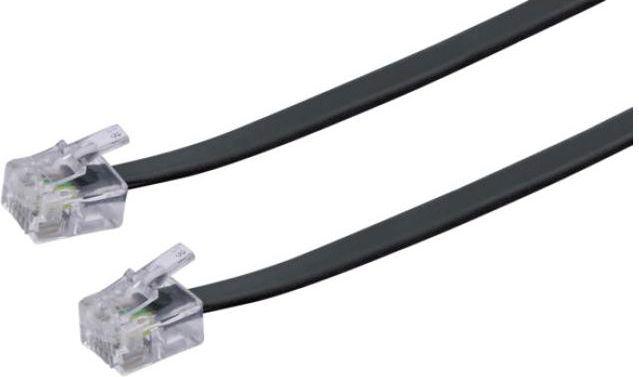 Schwaiger Telefono kabelis RJ11 6P4C 6m, juoda (TAL6331533)