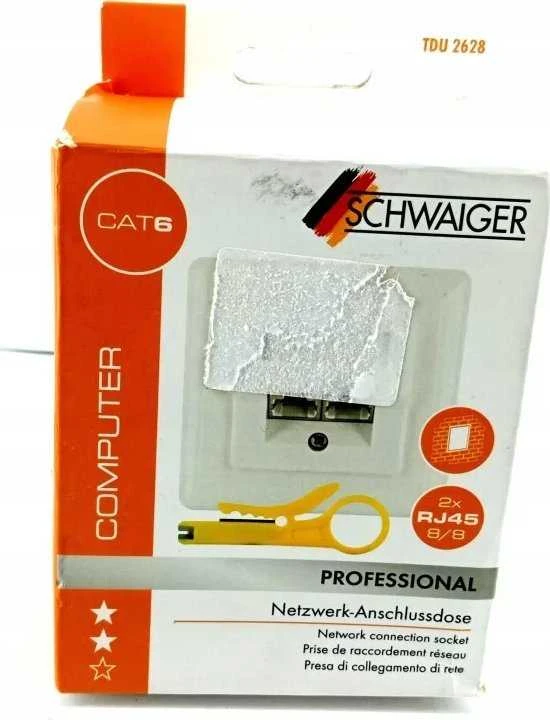 Schwaiger Schwaiger TDU2628532 RJ-45 elektros lizdas, baltas