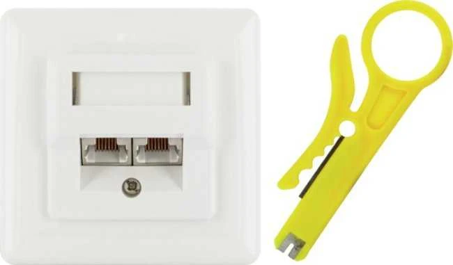 Schwaiger Schwaiger TDU2628532 RJ-45 elektros lizdas, baltas