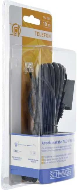 Schwaiger Kabelis telefoniczny TAE-N -> RJ11 6P4C 10m (TAL6237533)
