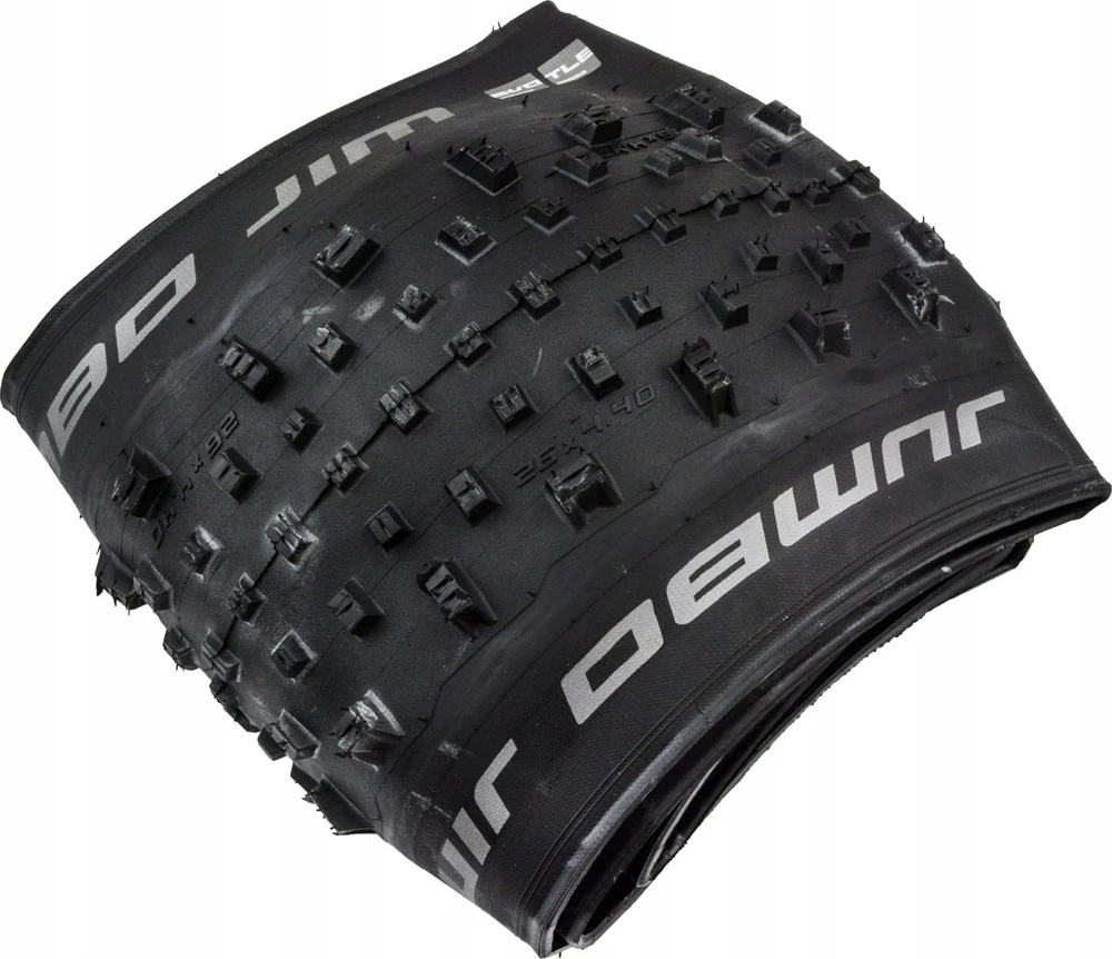 26 colių „Schwalbe Jumbo Jim HS 466“, „Evo Fold“, 110-559 „Super Ground Addix SpeedGrip“ padanga