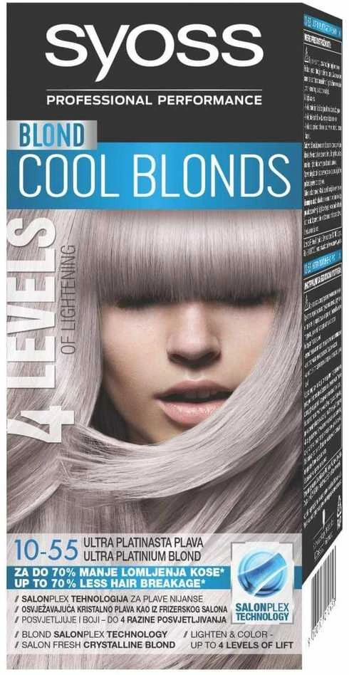 Syoss 10-55 plaukų dažai, platinos blondinė