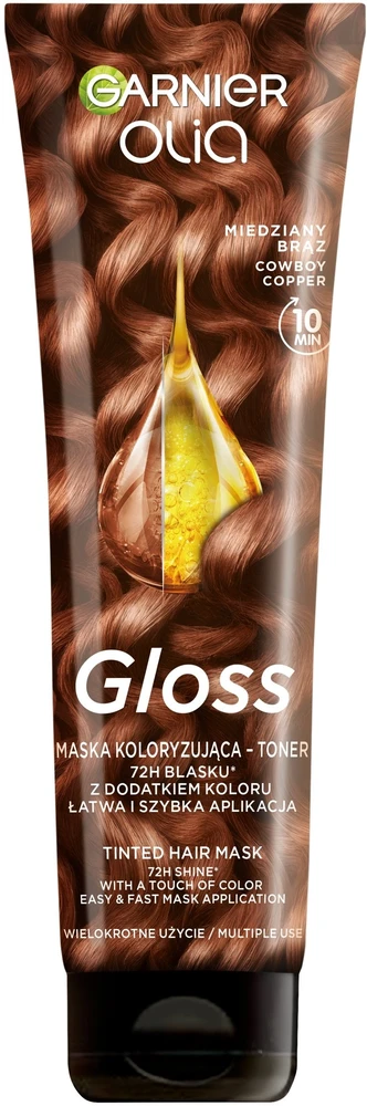 Garnier Olia Gloss varinės rudos spalvos kaukė tūbelėje