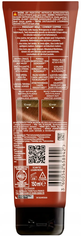 Garnier Olia Gloss Copper Brown nugarėlės detalės