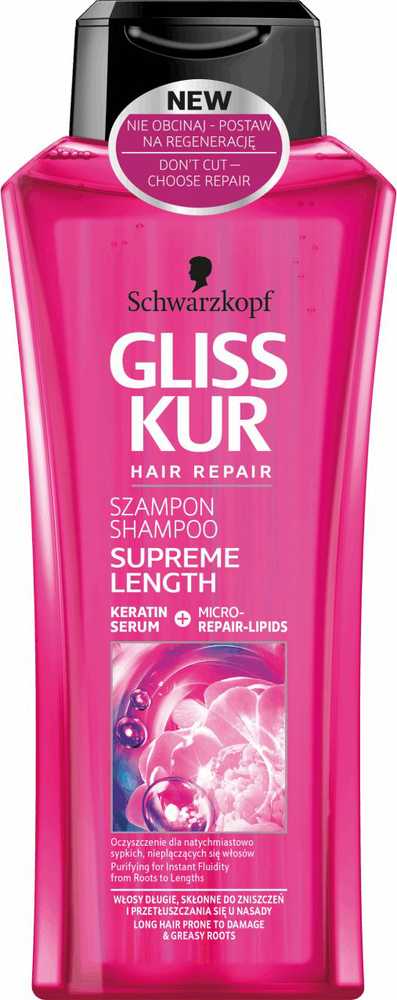 Schwarzkopf Gliss Supreme Length Šampūnas moterims, 250 ml
