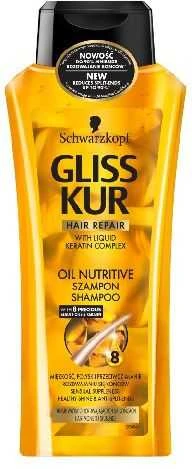 Schwarzkopf Gliss Oil Nutritive Champú, 400 ml