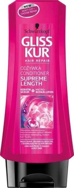 Schwarzkopf Gliss Supreme Length Protection kondicionierius Kondicionierius moterims, 200 ml