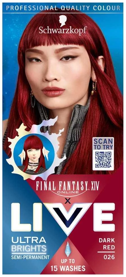 Schwarzkopf Live 026 Dark Red pakuotė