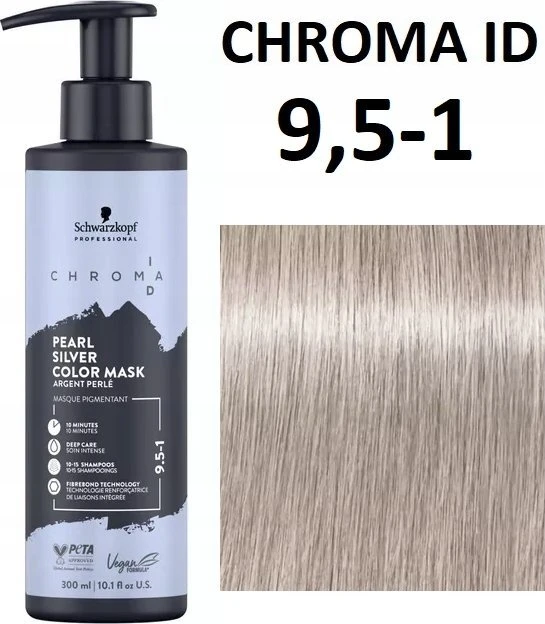Schwarzkopf Professional Chroma ID Pearl Silver Color Mask Dažanti plaukų kaukė, 300ml