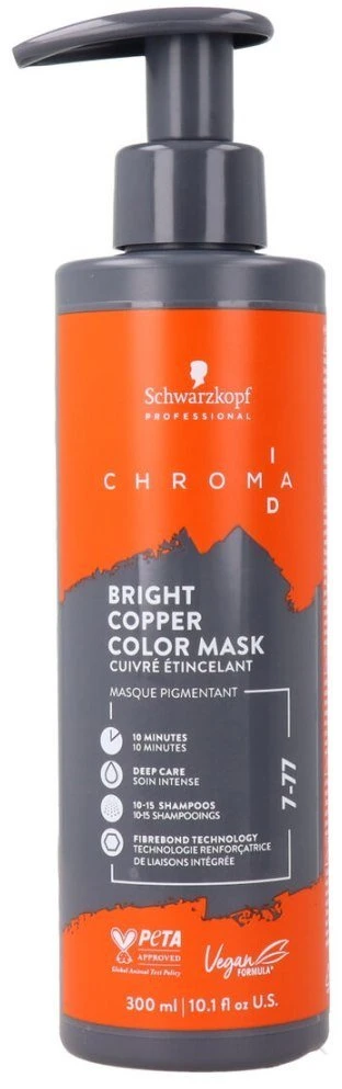 Schwarzkopf Chroma ID spalvota kaukė 300ml - 7-77 ryškiai varinė