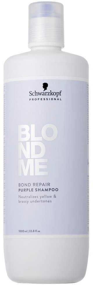 Schwarzkopf Professional BlondMe Bond Repair Violetinė Šampūnas šampūnas šviesiems plaukams, 1000 ml