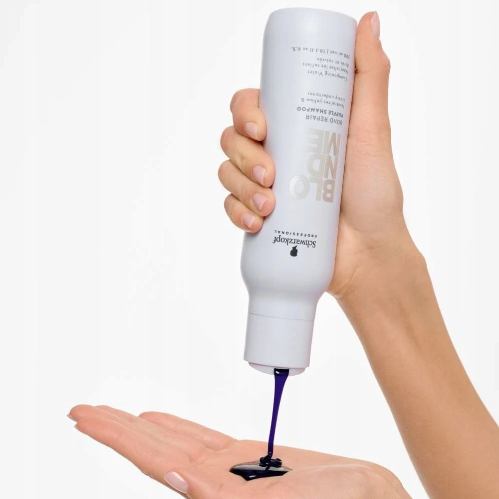 Schwarzkopf Professional BlondMe Bond Repair Violetinė Šampūnas šampūnas šviesiems plaukams, 300 ml