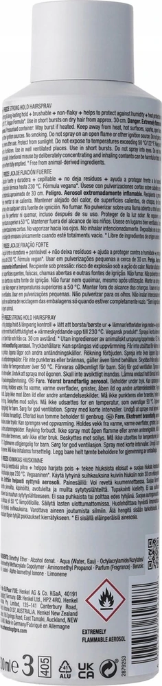 Schwarzkopf Professional Osis+ Freeze Strong Hold plaukų lakas, 300 ml