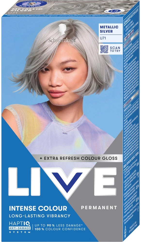 Schwarzkopf U71 Metallic Sidabriniai dažai