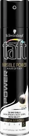 Schwarzkopf Taft Invisible Power Plaukų lakas moterims, 250 ml