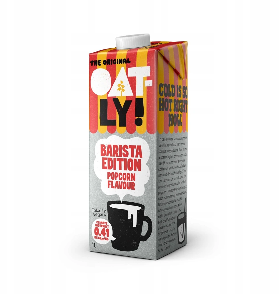 Schwarzwaldmilc Oatly - Avižų gėrimas Popcorn Barista 1L