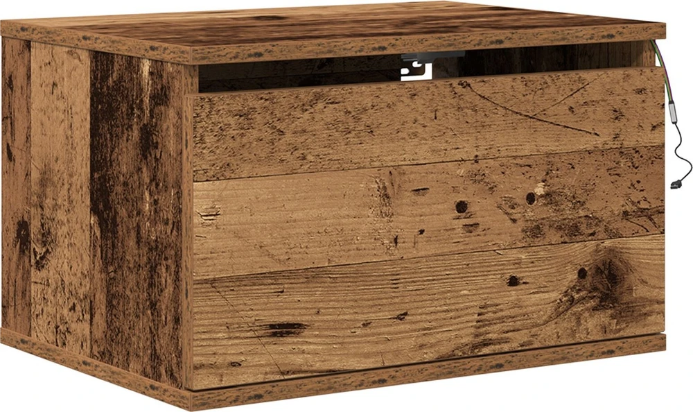 Sieninis naktinis staliukas 2 pcs Sena mediena 50 x 36 x 30 cm