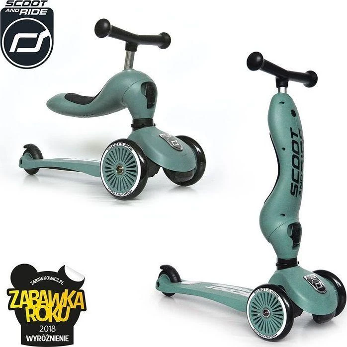 Paspirtukas - balansinis dviratukas Scoot & Ride Highwaykick 1 2in1 Forest 96269
