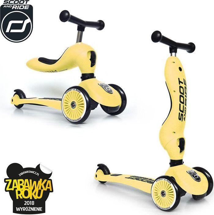 Paspirtukas - balansinis dviratukas Scoot & Ride  Highwaykick 1 2in1 Lemon 96354