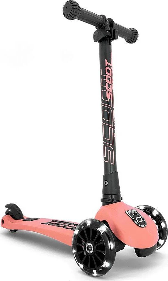 Triratis paspirtukas Scoot & Ride Highwaykick 3 su LED lemputėmis | Peach 96357