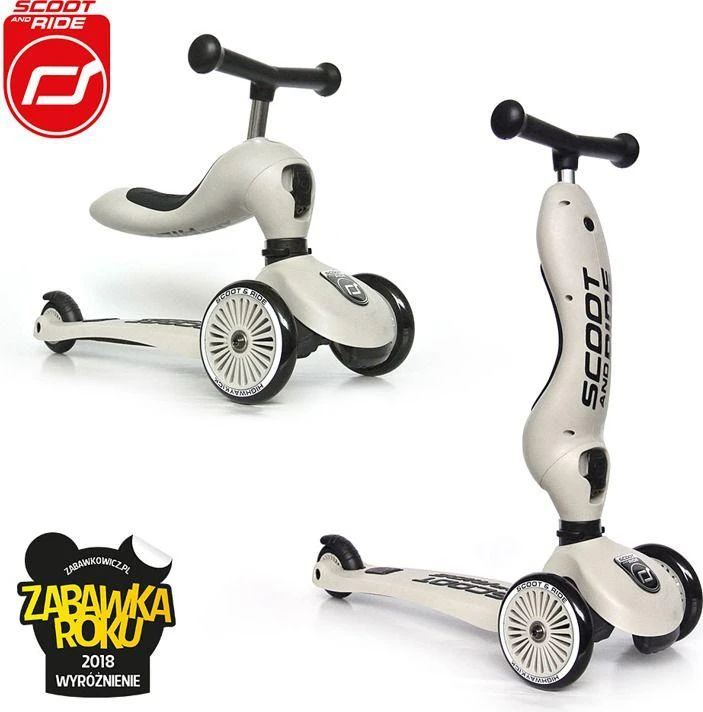 Paspirtukas - balansinis dviratukas Scoot & Ride Highwaykick 1 2in1 Ash 96268
