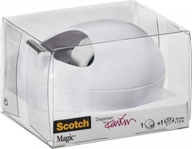 3M „Scotch Tape“ dozatorius (C36-W-EU), autorius Karim Rashid, balta, NEMOKAMA juosta