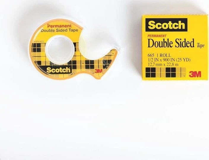 Dvipusė lipni juosta SCOTCH 665, 12 mm x 23 m, skaidri