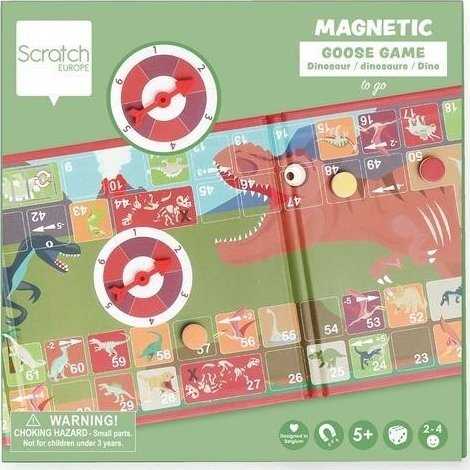 Scratch Magnetinis žaidimas „Žąsis“ su besisukančiais dinozaurais