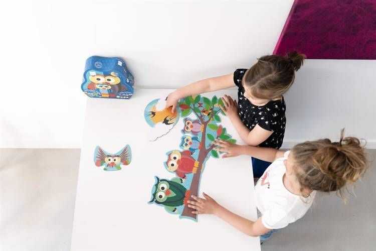 Dėlionė Scratch Scratch, Dwustronne Puzzle XL (obrazek 63x40 cm) Sowa ''dzień i noc''